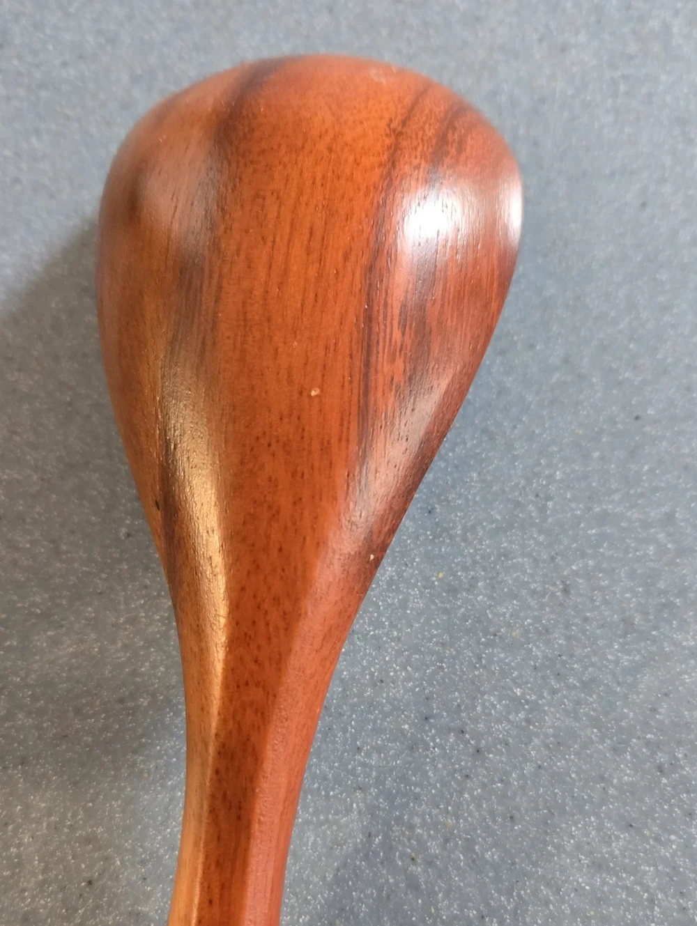 Handcrafted Wooden Serving Spoon - Rich Mahogany Tone